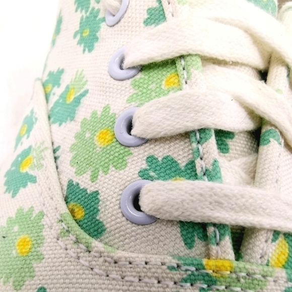 Keds Original Women's 8.5 White Green Floral Flats - Picture 10 of 15
